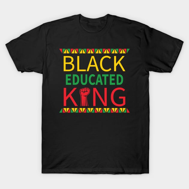 Black Educated King, Black History Month, Black Lives Matter, African American History T-Shirt by UrbanLifeApparel